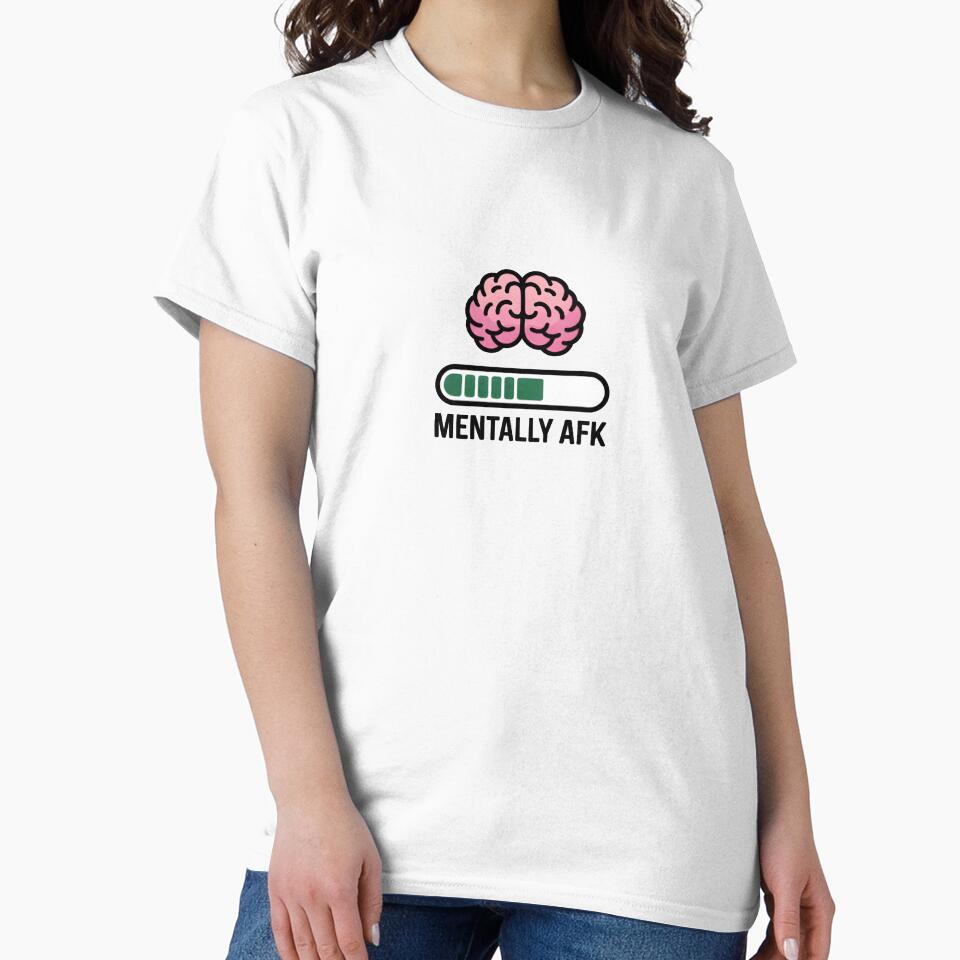 Mentally AFK – Brain Loading Low Energy Funny Sticker by StickerNexa T-Shirts, Hoodie, Sweatshirt | BlankRebels.com (Image 2)