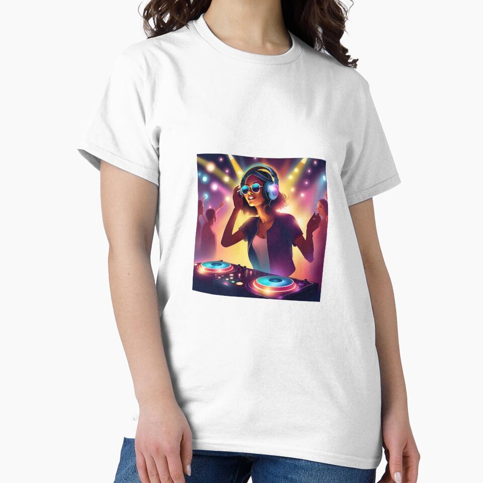 Cool Girl DJ with Shades by Alimick T-Shirts, Hoodie, Sweatshirt | BlankRebels.com (Image 2)