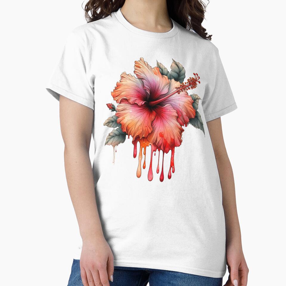 Hibiscus Flower by vectcd T-Shirts, Hoodie, Sweatshirt | BlankRebels.com (Image 2)