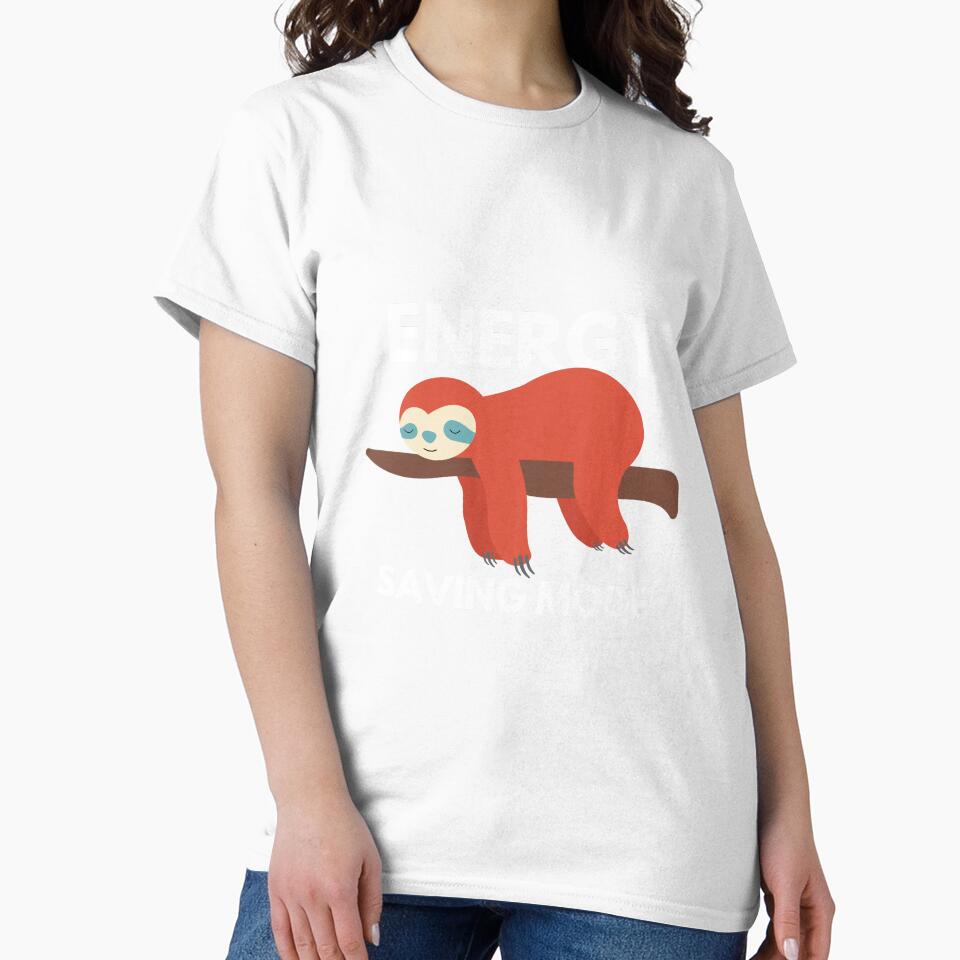 Embrace the Lazy with Sloth Energy Saving Mode Essential T-Shirt by Showitoffbish