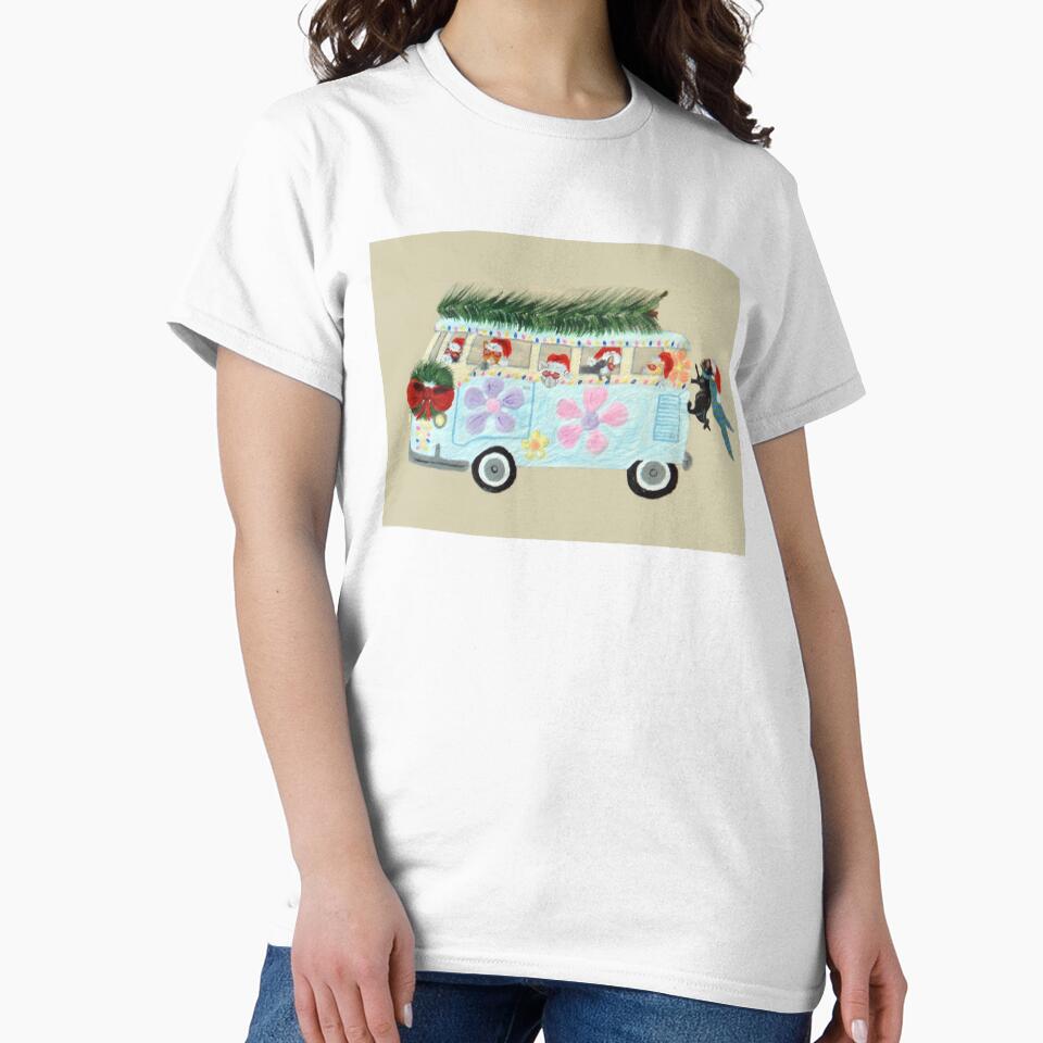 Crazy Cats in their Hippie Christmas Van by Squirreldumplings