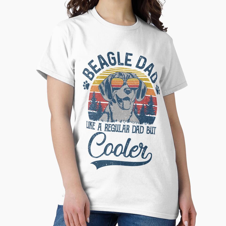 Vintage Beagle Dad Like A Regular Dad But Cooler Funny by TimothyCoxShop T-Shirts, Hoodie, Sweatshirt (Image 2)