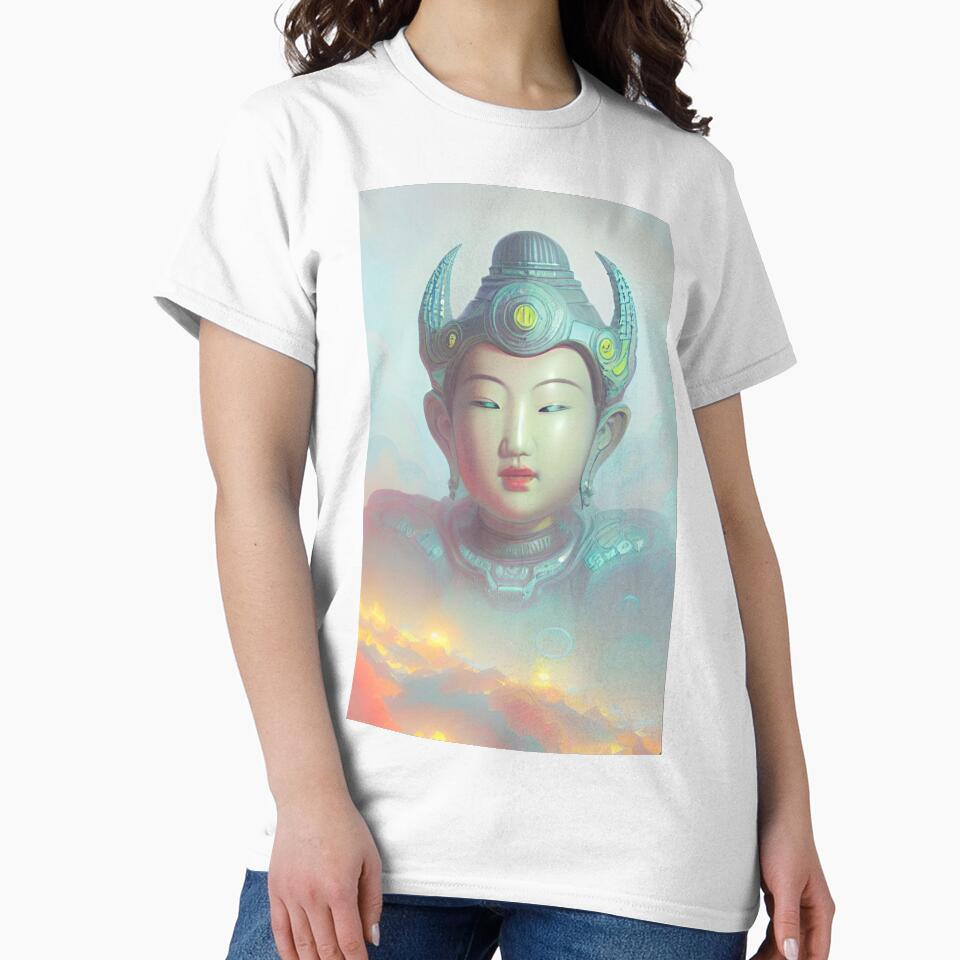 90s Nostalgia Retro Vaporwave buddha Fantasy Futuristic Retro Landscape Illustration by S Y N T H R E A L M... (Image 2)