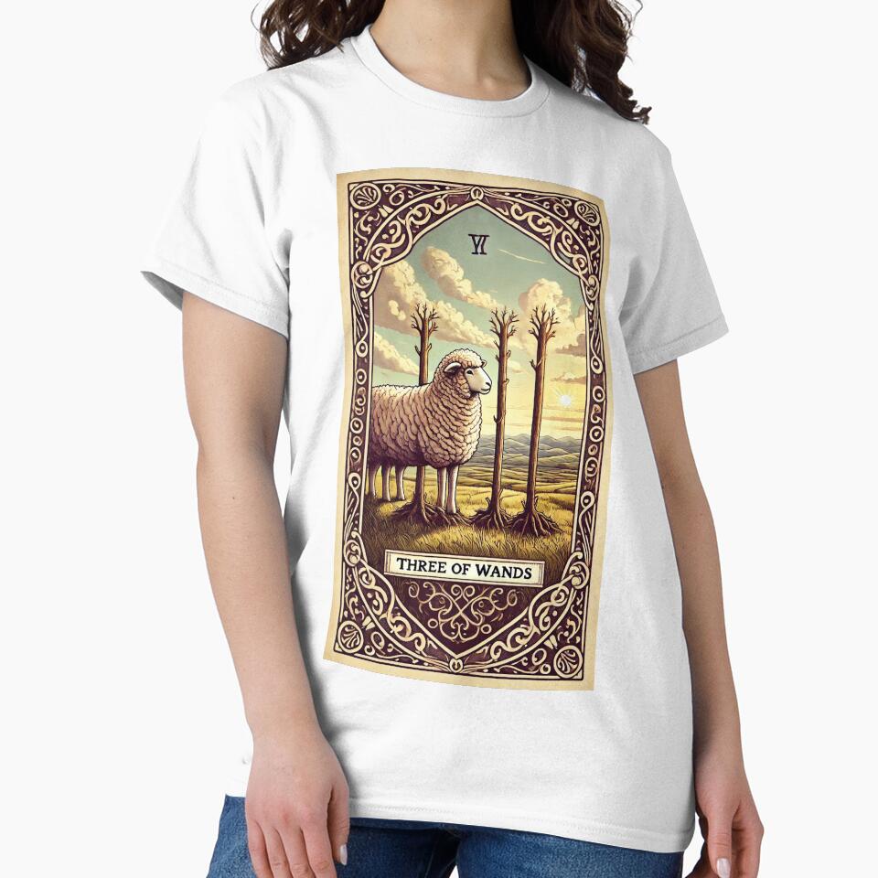 Sheepism Tarot – Three of Wands by Thpoar T-Shirts, Hoodie, Sweatshirt | BlankRebels.com (Image 2)