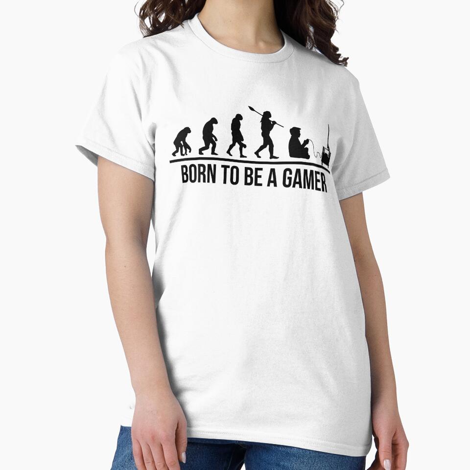 Born To Be a Gamer, The Evolution Of A Gamer, Hardcore gamer design by kmario T-Shirts, Hoodie, Sweatshirt (Image 2)