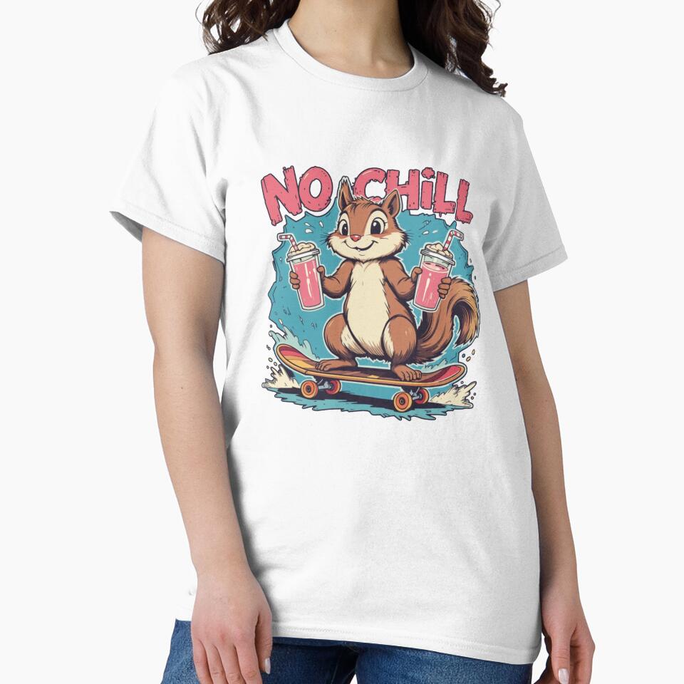 No chill - squirrel skateboard by Dospart T-Shirts, Hoodie, Sweatshirt | BlankRebels.com (Image 2)