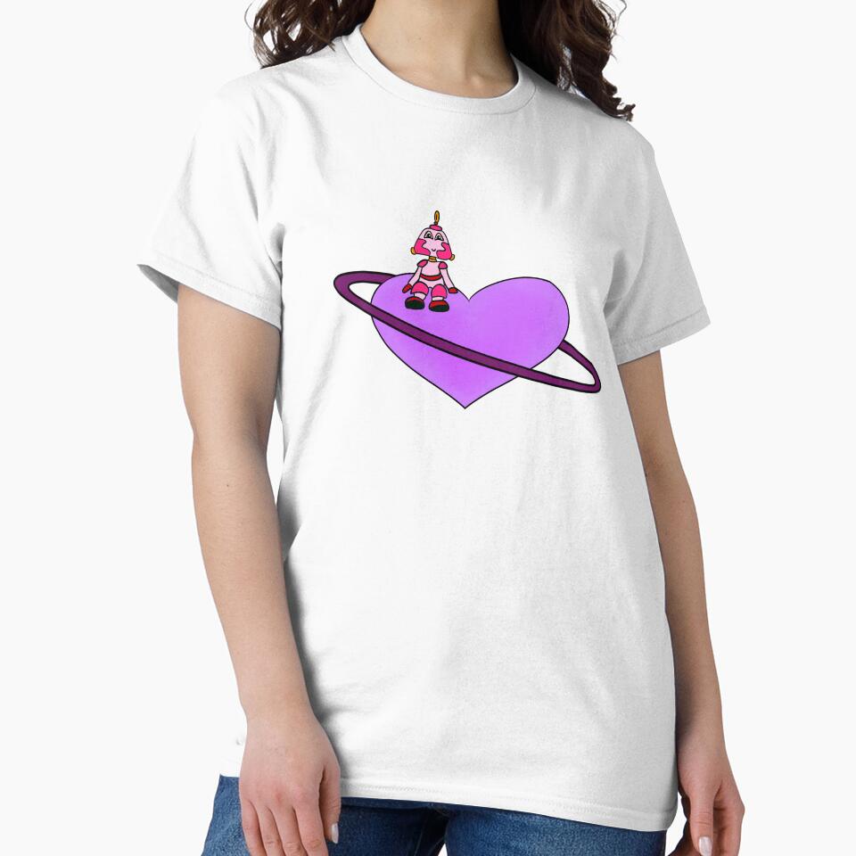 Valentine's heart planet with robot by BabyBots T-Shirts, Hoodie, Sweatshirt | BlankRebels.com (Image 2)