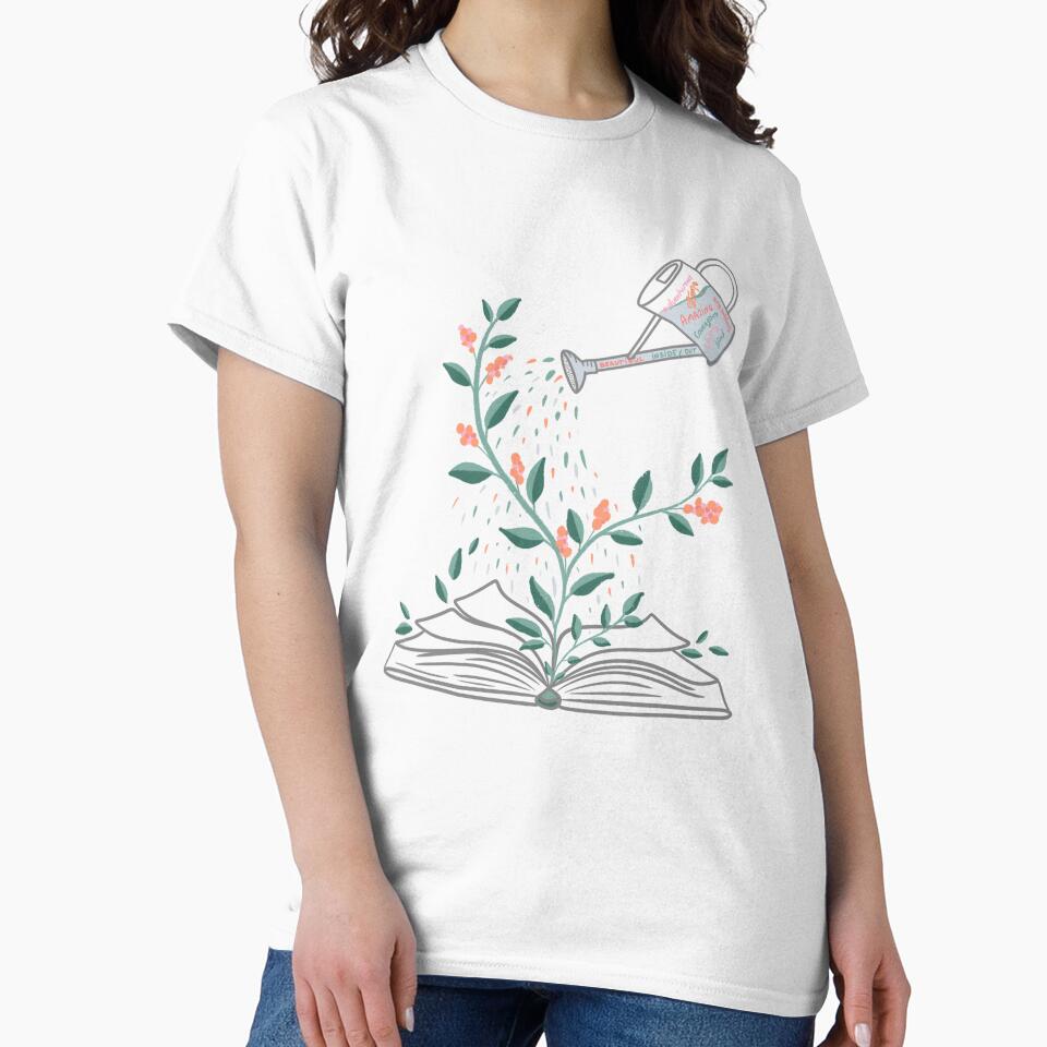 Open Book with florals green aesthetic by BosskaDesign T-Shirts, Hoodie, Sweatshirt | BlankRebels.com (Image 2)
