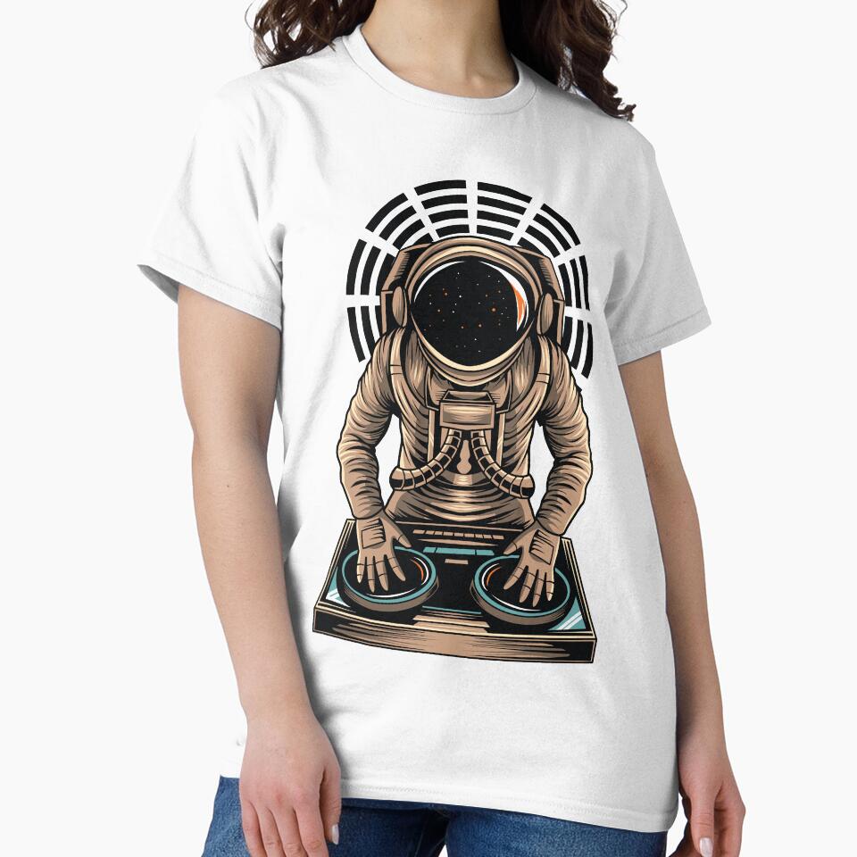 DJ Astronaut in space suit mix music on white by coffeeapparel T-Shirts, Hoodie, Sweatshirt | BlankRebels.com (Image 2)