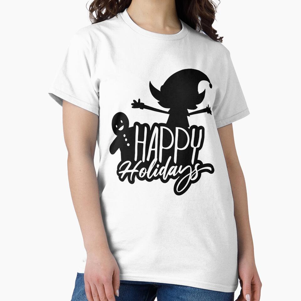 Happy Holidays Funny Gingerbread man and Elf Holiday Gifts by marosharaf T-Shirts, Hoodie, Sweatshirt (Image 2)