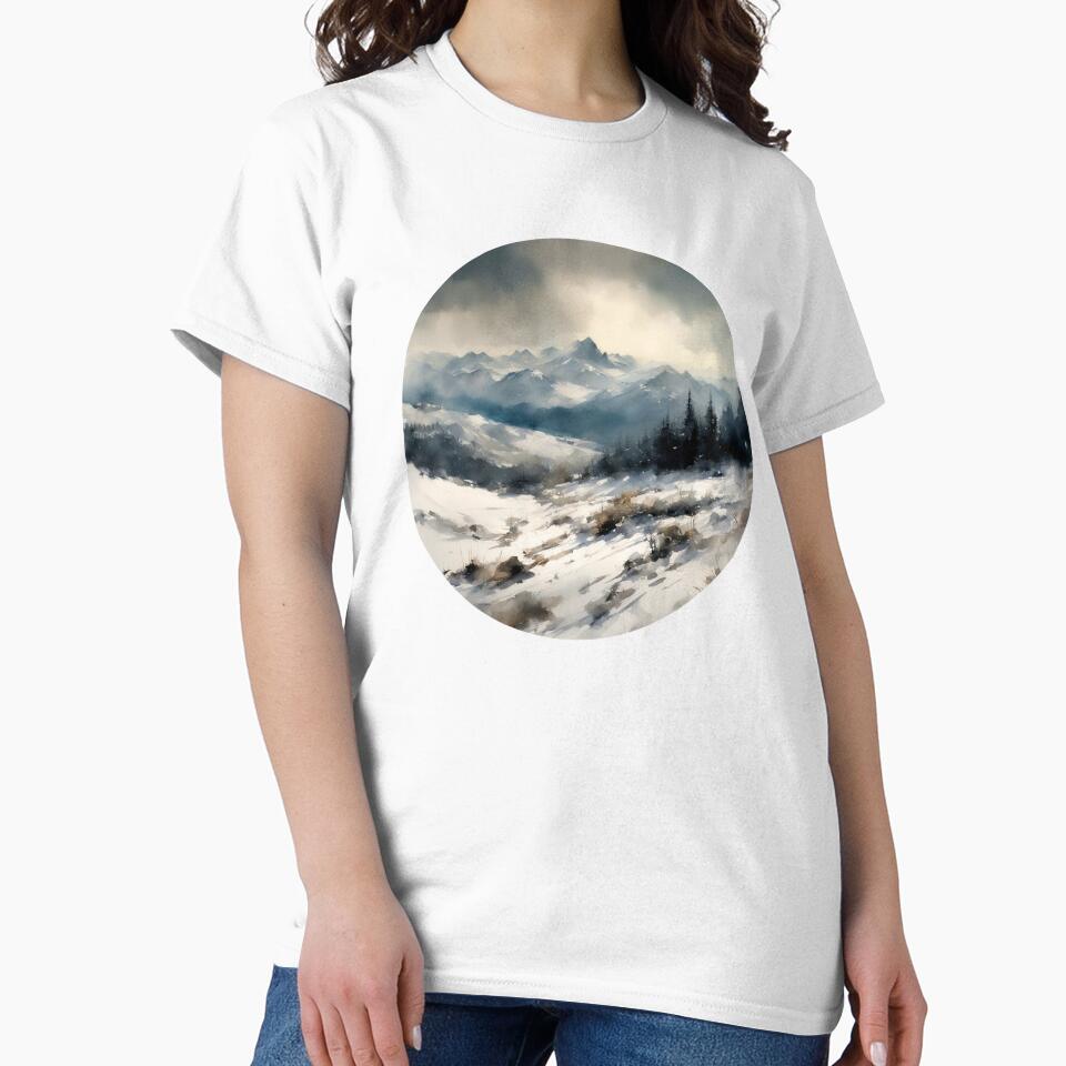 Winter Mountain Landscape by cr6zym1nd T-Shirts, Hoodie, Sweatshirt | BlankRebels.com (Image 2)