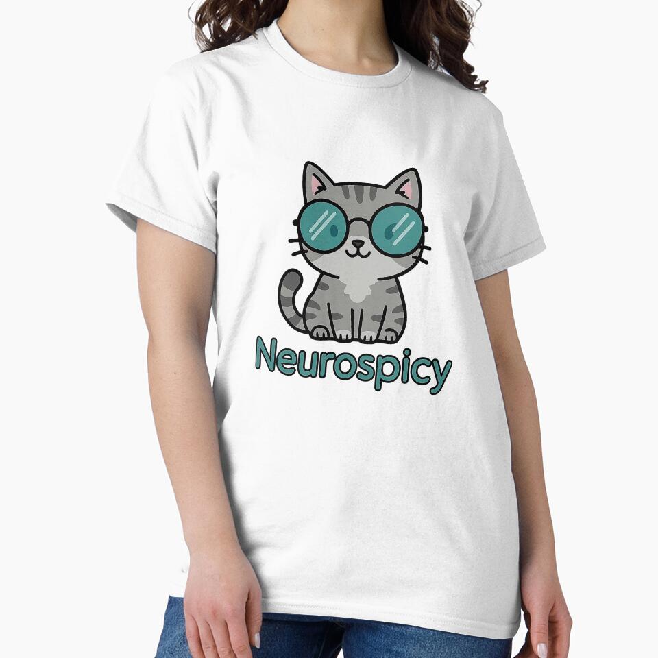 Neurospicy Cat with Glasses by ndmedia T-Shirts, Hoodie, Sweatshirt | BlankRebels.com (Image 2)