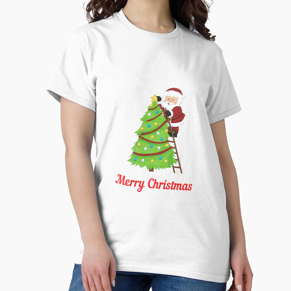 SANTA: Santa With Christmas Tree Essential Classic T-Shirt design by hetvick