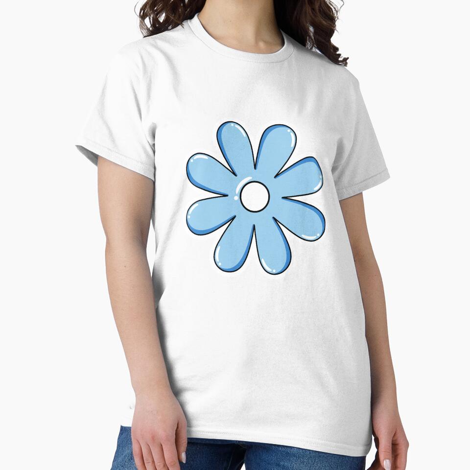 Cute Blue Flower Sticker – Kawaii Daisy Aesthetic by Papiertriangle T-Shirts, Hoodie, Sweatshirt | BlankRebels.com (Image 2)