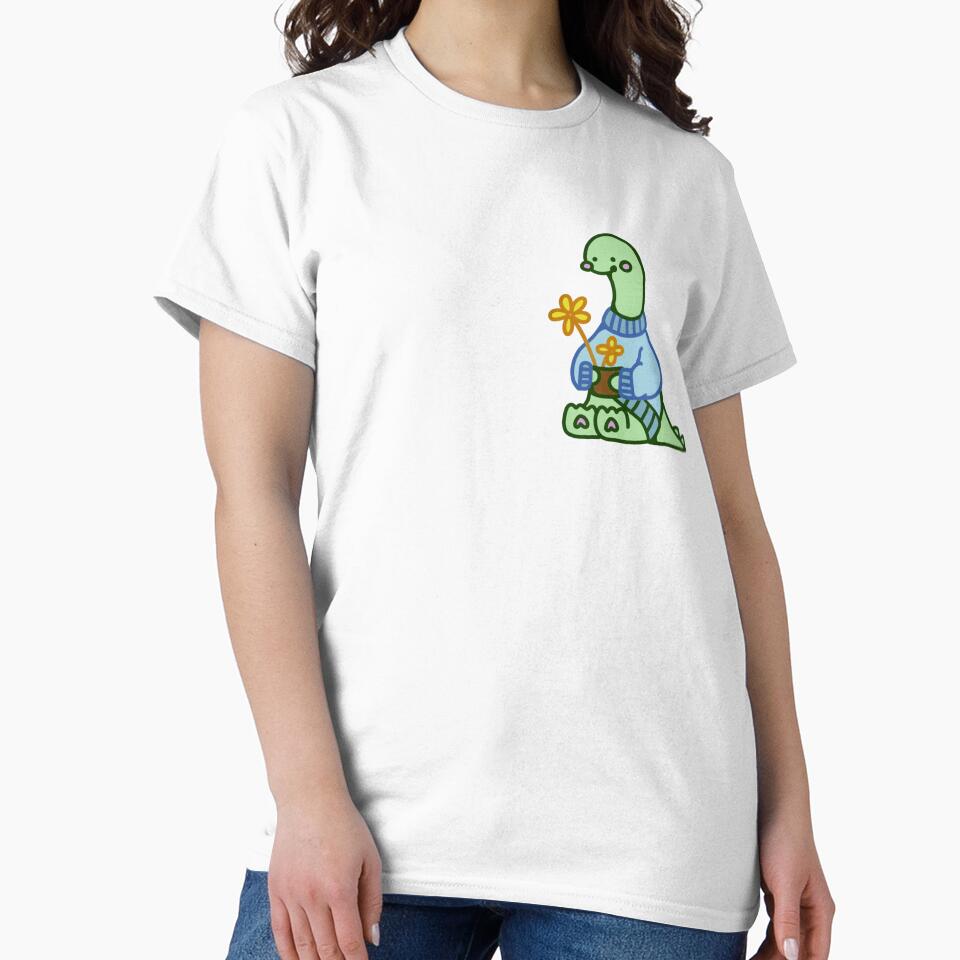 Cute dinosaur dino flower by dinosaurfibi T-Shirts, Hoodie, Sweatshirt | BlankRebels.com (Image 2)