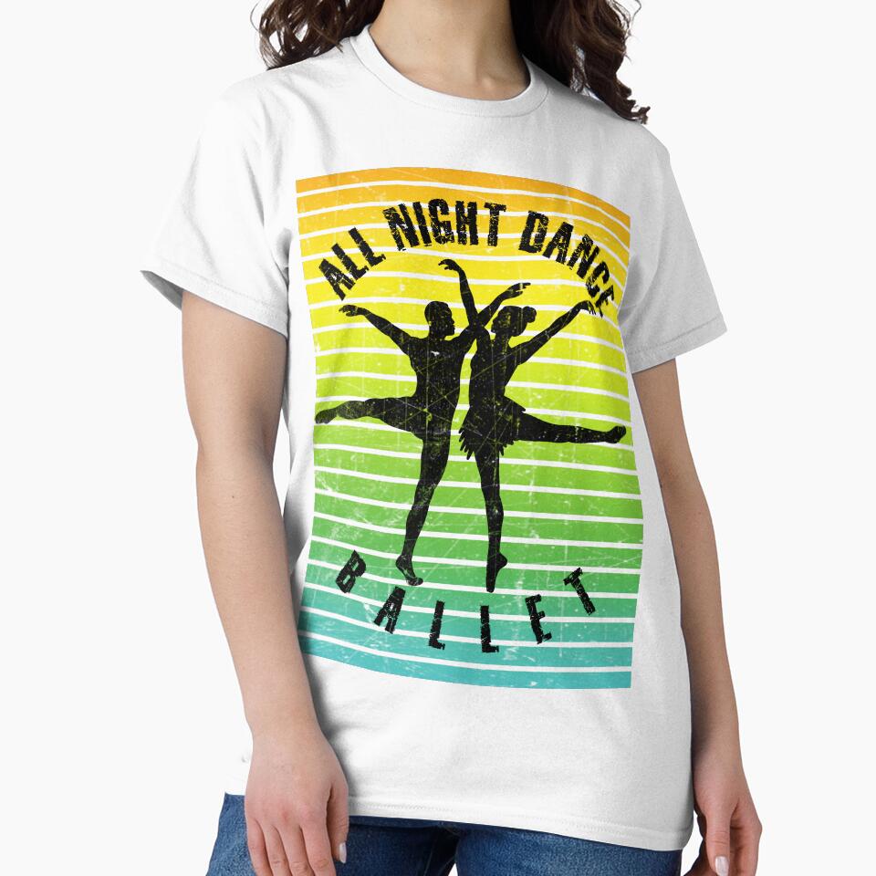 Black silhouette of a couple dancing ballet against a background of colorful stripes by HarridanCreates... (Image 2)