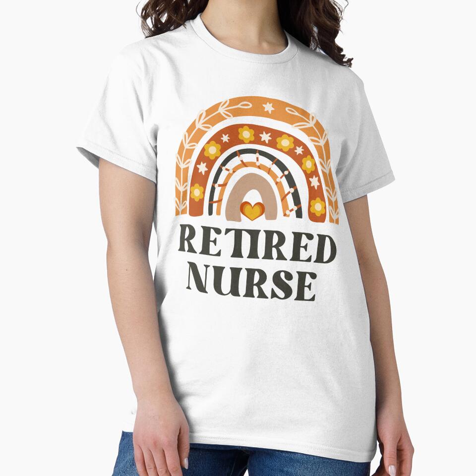 Retired Nurse Vintage Rainbow by AsinusAS T-Shirts, Hoodie, Sweatshirt | BlankRebels.com (Image 2)
