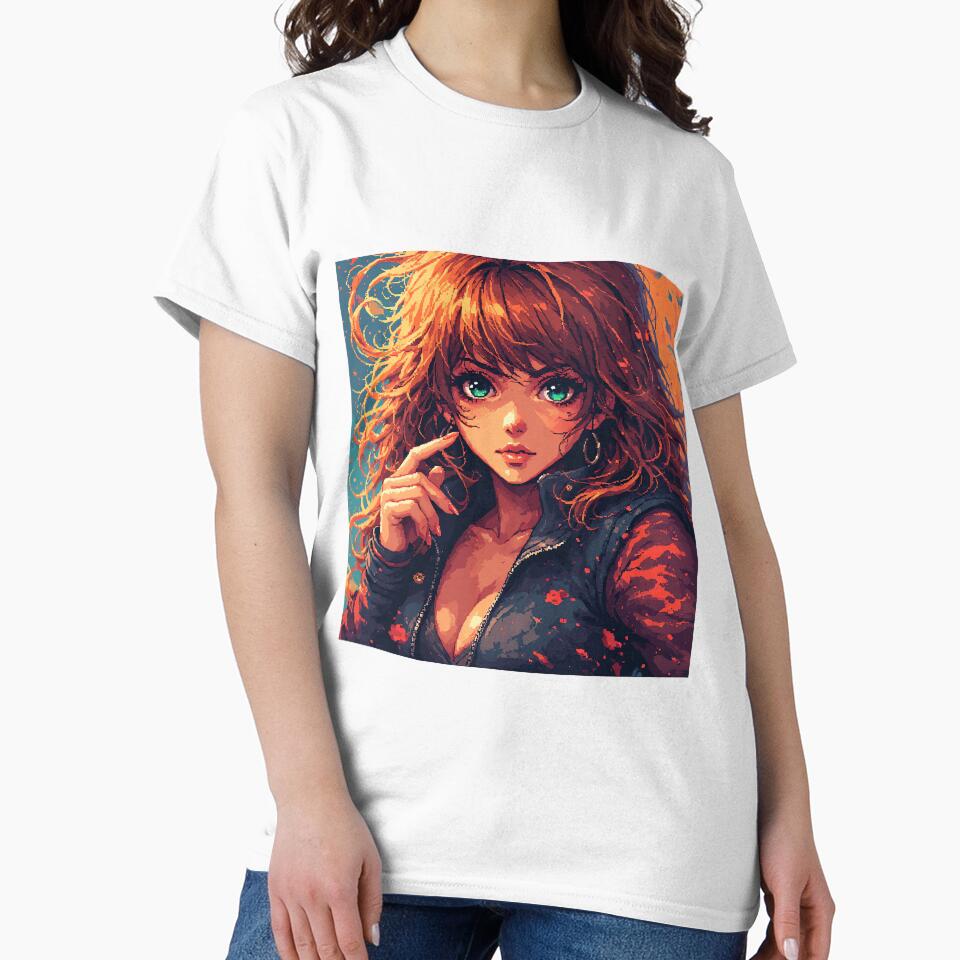 Retro Red Hair beautiful Girl Fighter by pexoboy