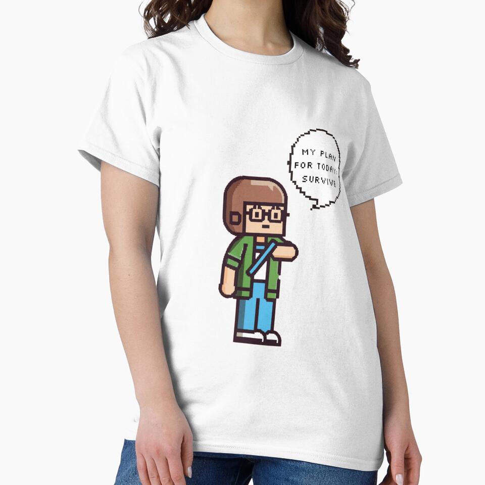 My plan for today: survive | Pixel Style by CircinusStore T-Shirts, Hoodie, Sweatshirt | BlankRebels.com (Image 2)