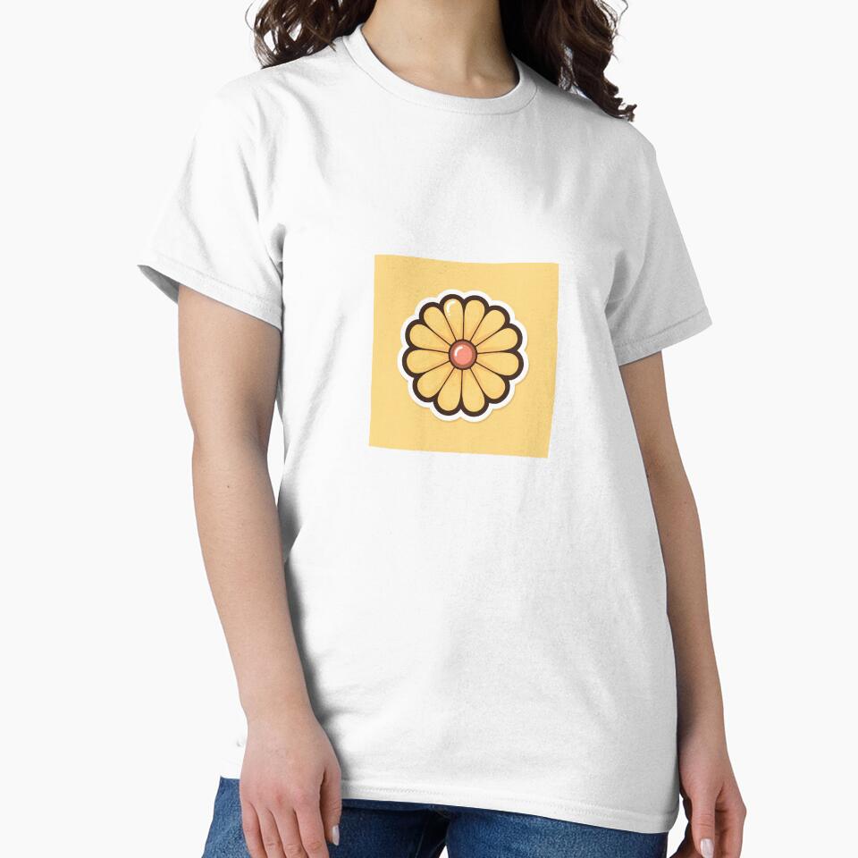 Yellow Flower – Groovy Cute Sticker by Jiyahh T-Shirts, Hoodie, Sweatshirt | BlankRebels.com (Image 2)