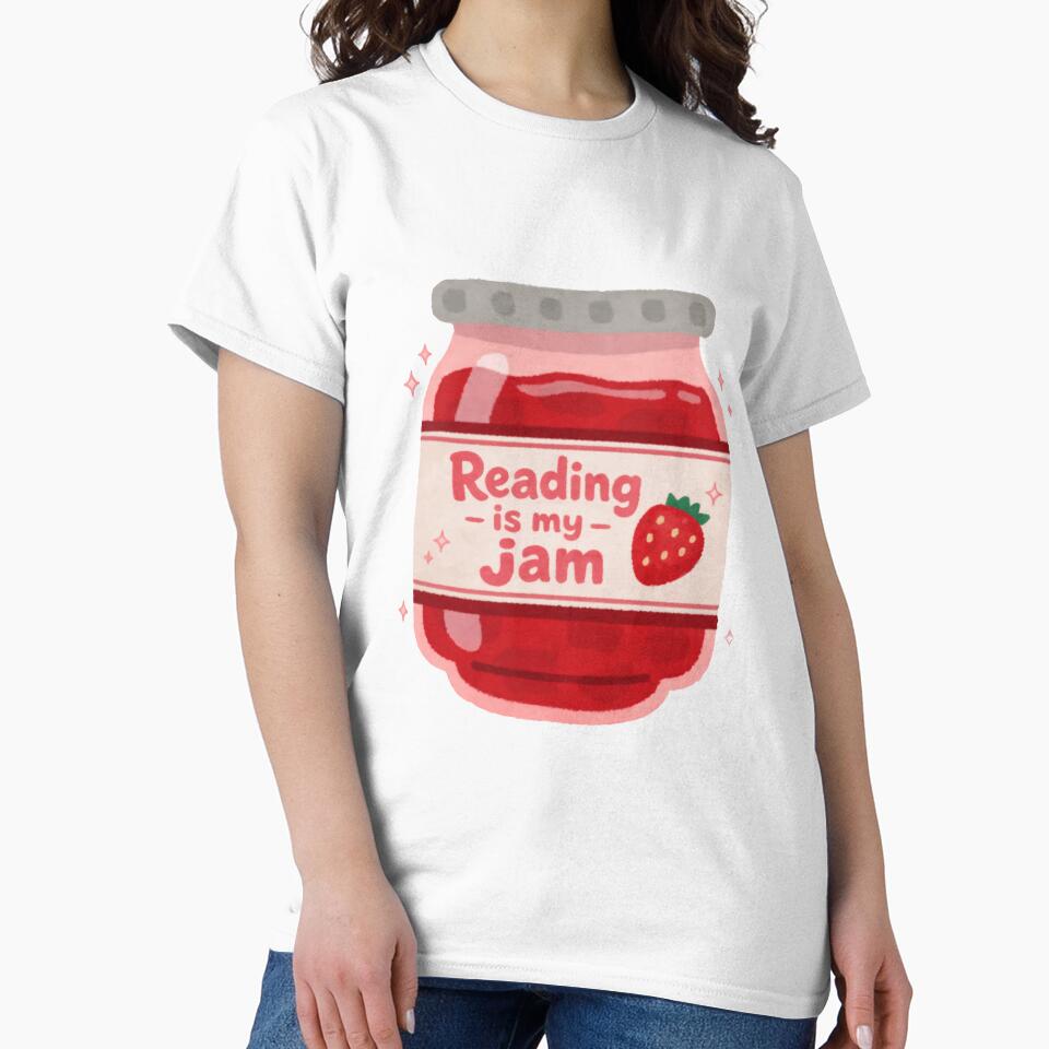 Reading Is My Jam Bookworm Lifestyle Strawberry Fruit by HumansStuck12