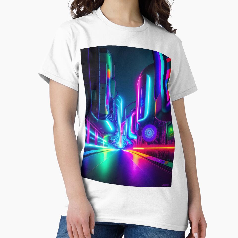 Quantum Skyline Digital Abstract by Esterlane T-Shirts, Hoodie, Sweatshirt | BlankRebels.com (Image 2)