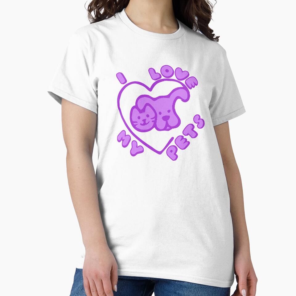 I Love My Pets Cat Dog Owner Heart Purple by everything4eva T-Shirts, Hoodie, Sweatshirt | BlankRebels.com (Image 2)