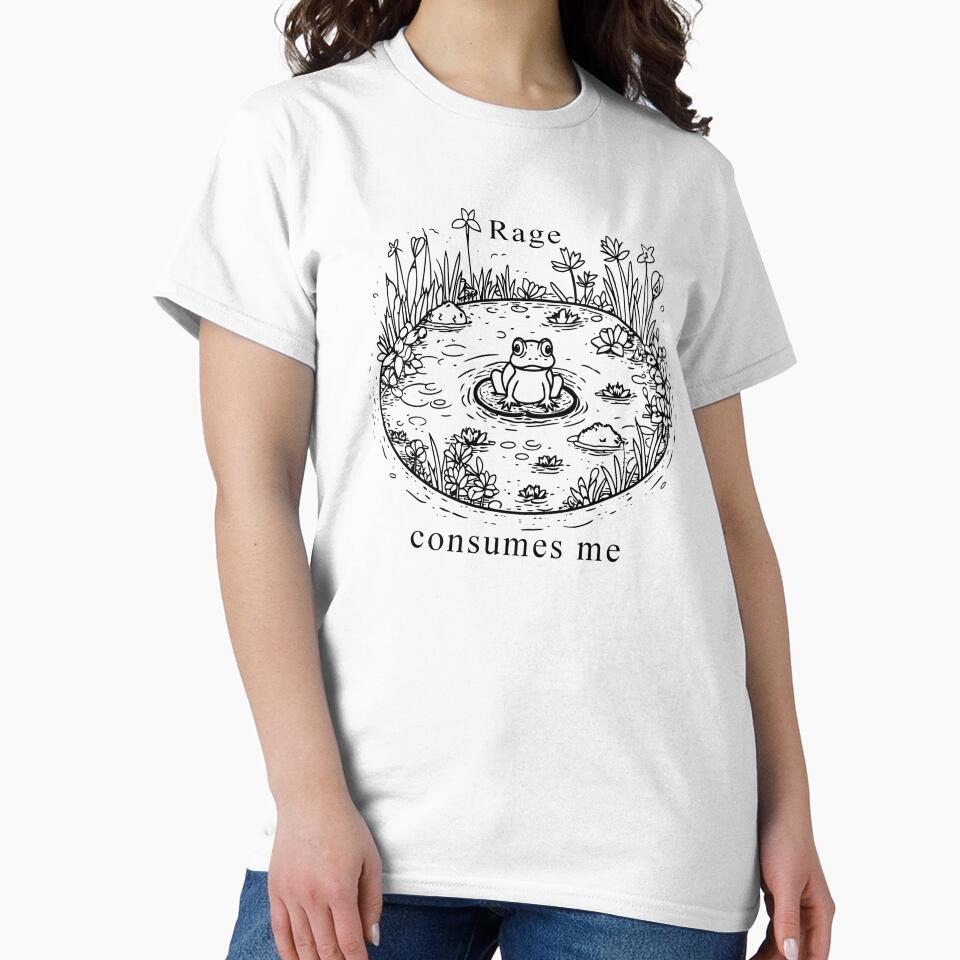 Rage Consumes Me, Funny Meme Frog Pond by unearthical T-Shirts, Hoodie, Sweatshirt | BlankRebels.com (Image 2)