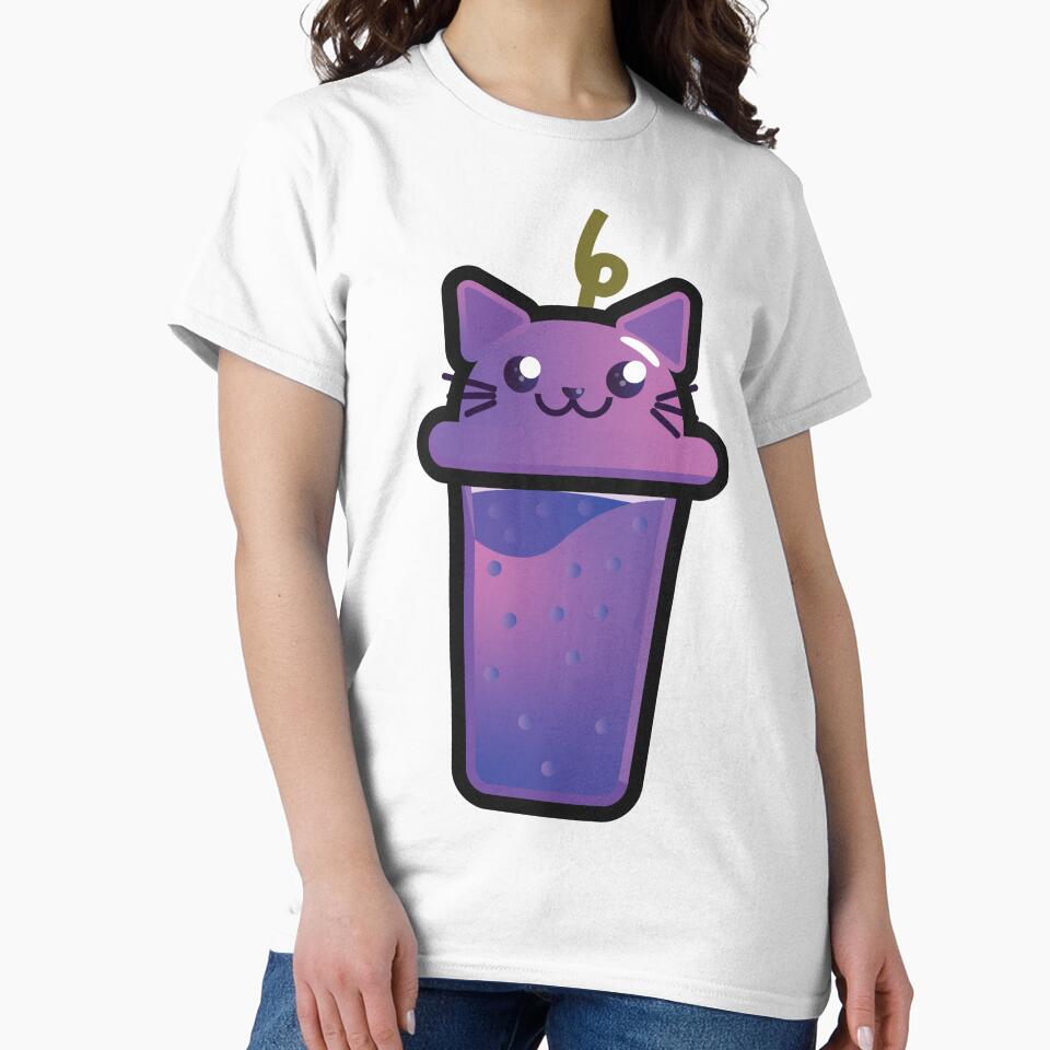 Cute Boba Blueberry Cat Kawaii by DurianDesign T-Shirts, Hoodie, Sweatshirt | BlankRebels.com (Image 2)