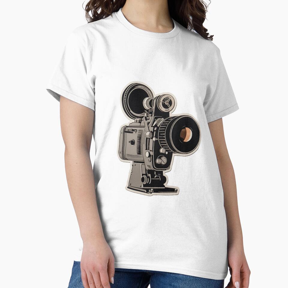 Retro Tech Nostalgia Video Camara Sticker Throwback 003 by PlanetArchive T-Shirts, Hoodie, Sweatshirt (Image 2)