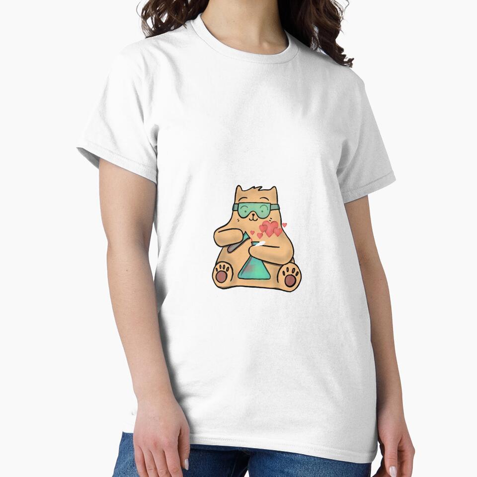 Cat Scientist Digital Illustration by purrfectdrawing T-Shirts, Hoodie, Sweatshirt | BlankRebels.com (Image 2)