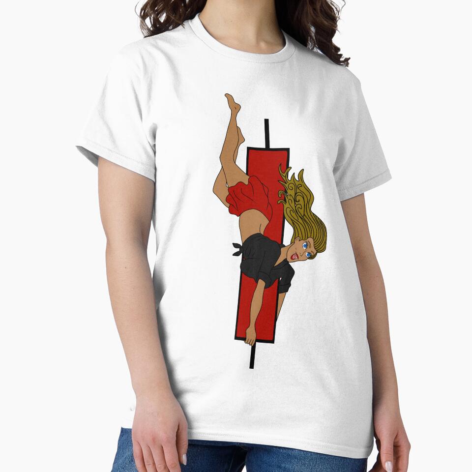 Bearish Pinup Girl Riding A Candlestick In A Downtrend Trade by tradeculture143 T-Shirts, Hoodie, Sweatshirt (Image 2)
