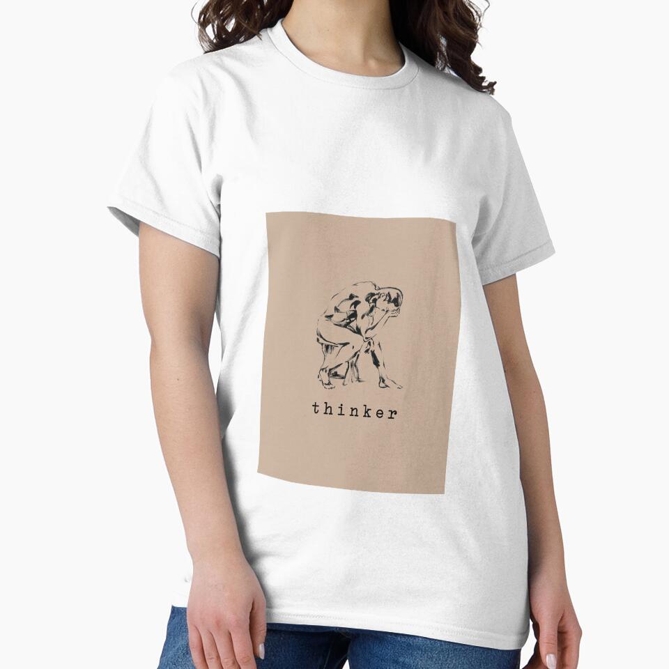 The Thinker (brown) by mandeegirl17 T-Shirts, Hoodie, Sweatshirt | BlankRebels.com (Image 2)