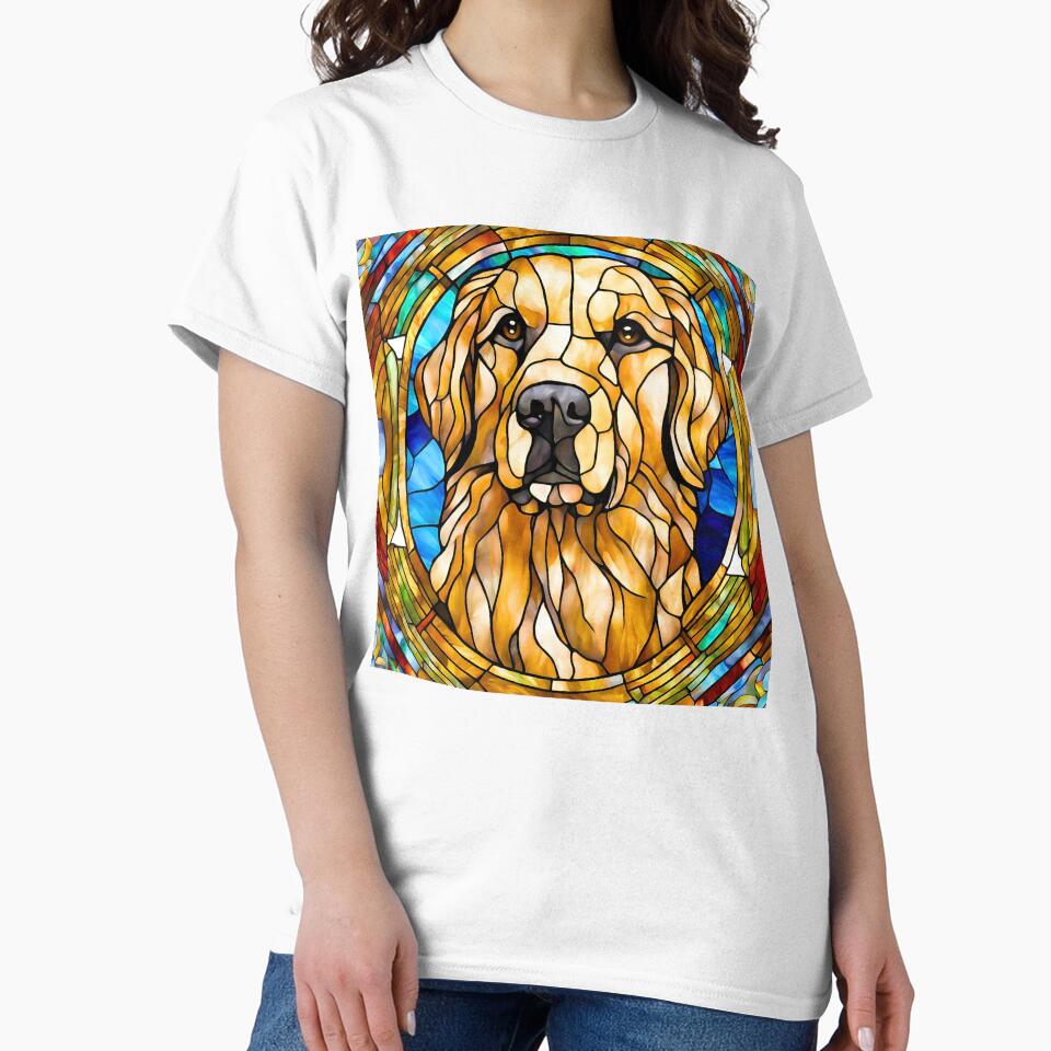 Stained Glass Golden Retriever by Fredster1966 T-Shirts, Hoodie, Sweatshirt | BlankRebels.com (Image 2)