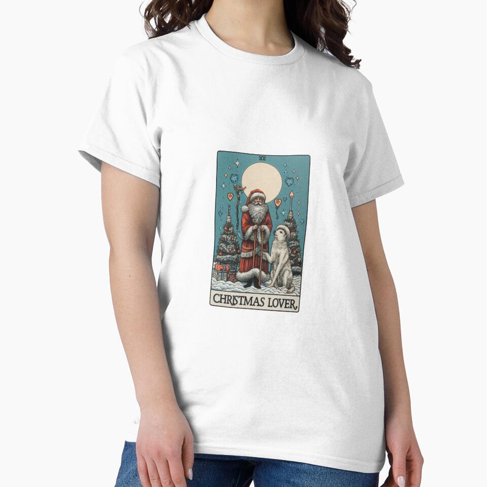 "Christmas Lover" Santa Tarot Card by MyrtoKal T-Shirts, Hoodie, Sweatshirt | BlankRebels.com (Image 2)