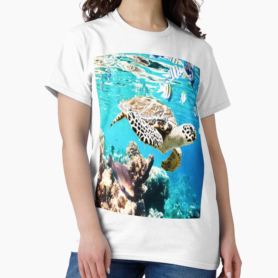 Awesome Ocean Turtley by Castiel88 T-Shirts, Hoodie, Sweatshirt | BlankRebels.com (Image 2)