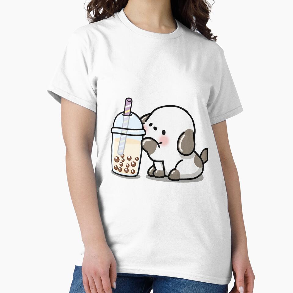 Little Puppy Loves Boba Tea! by SirBobalot T-Shirts, Hoodie, Sweatshirt | BlankRebels.com (Image 2)
