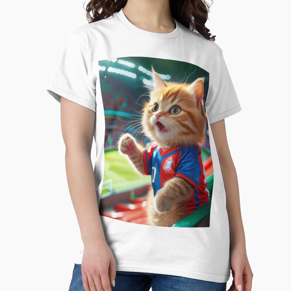 "Goal Meow! – The Ultimate Football Fan Cat" by EfraimFunArt