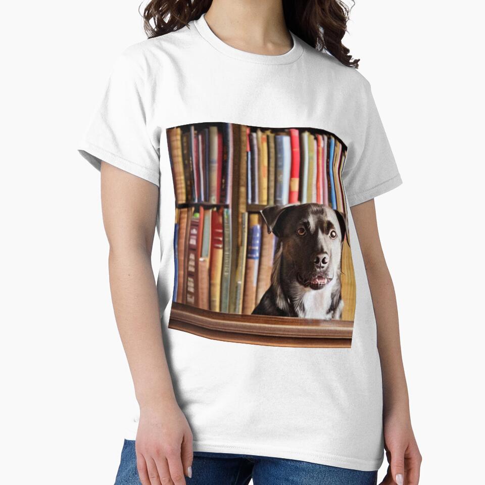 DOG IN LIBRARY by Megh Trivedi T-Shirts, Hoodie, Sweatshirt | BlankRebels.com (Image 2)