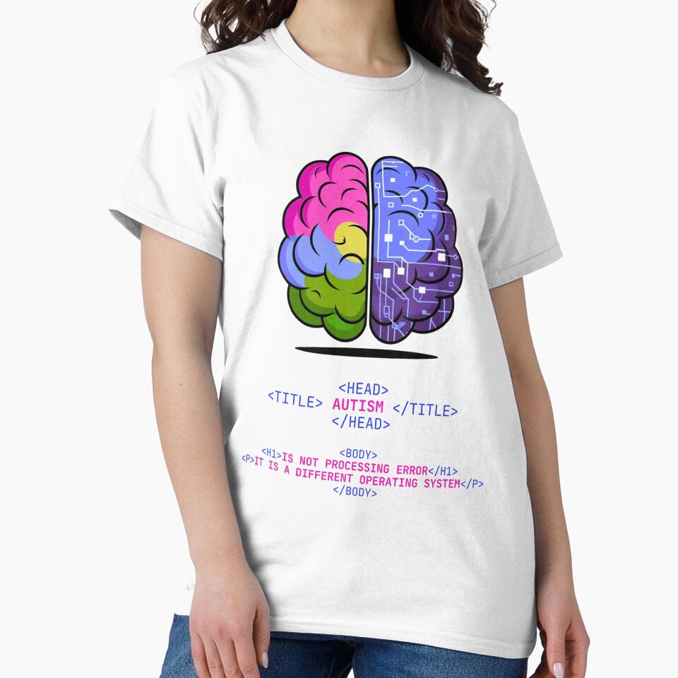 Autism is not processing error ASD Awareness HTML CSS by ElixirCraft T-Shirts, Hoodie, Sweatshirt | BlankRebels.com (Image 2)