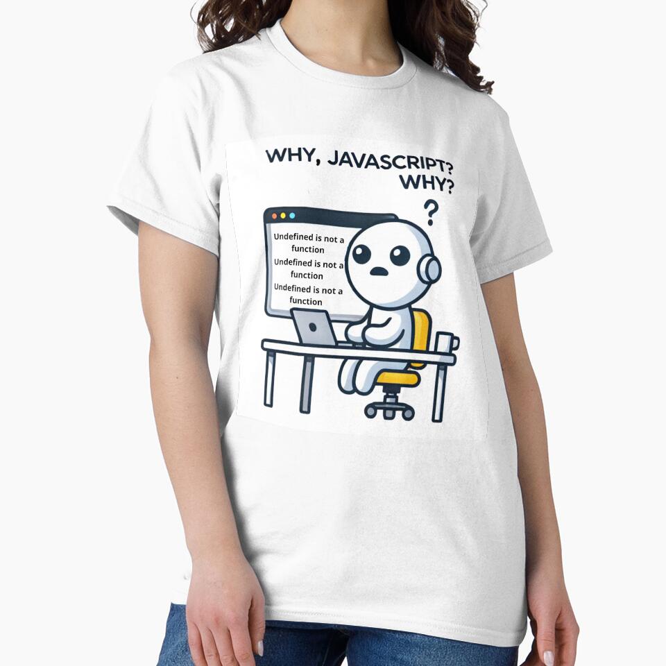 Why, JavaScript? Why? - Funny Coding Meme Design by Vikingaquarist T-Shirts, Hoodie, Sweatshirt | BlankRebels.com (Image 2)