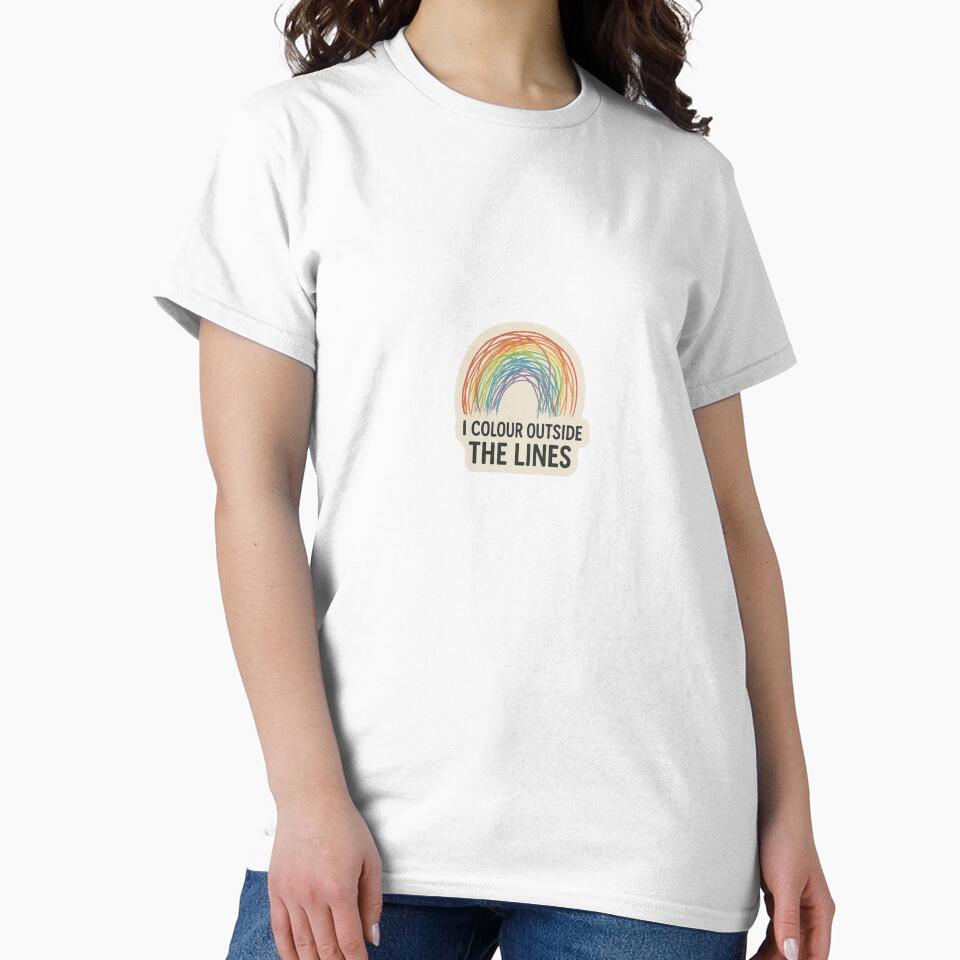 I Colour Outside the Lines – Queer Rainbow Sticker by Queer Designs T-Shirts, Hoodie, Sweatshirt | BlankRebels.com (Image 2)