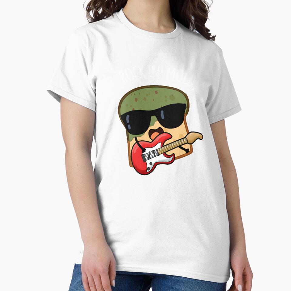 Rock n Mold Funny Bread Pun (Dark BG) by punnybone