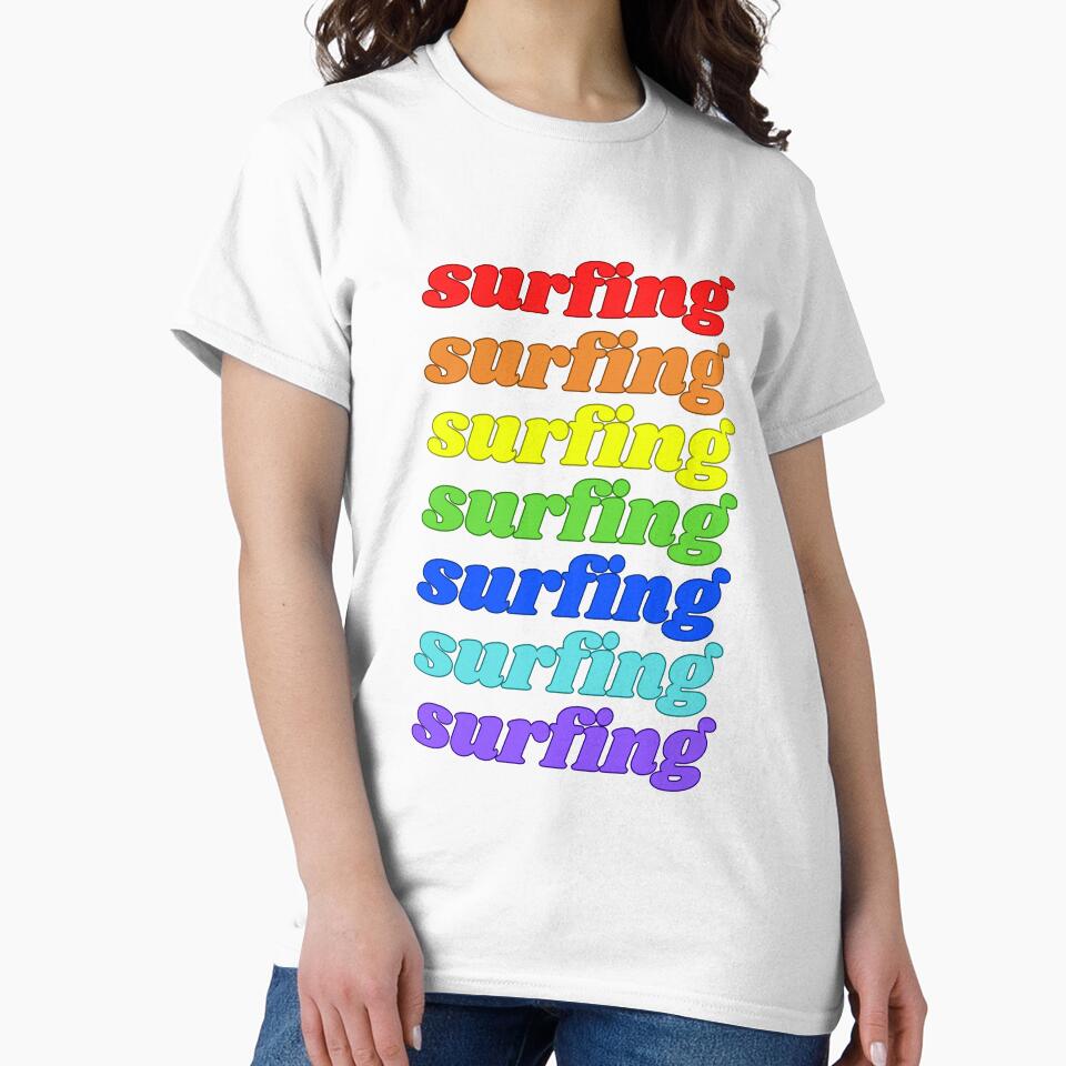 Surfing Rainbow T-Shirts, Hoodie, Sweatshirt