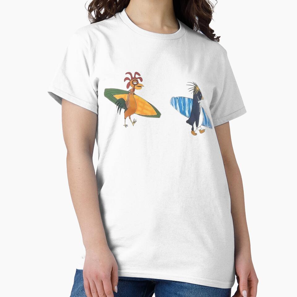 Surfs up Chicken Joe and Cody by Thread & Ink Co.