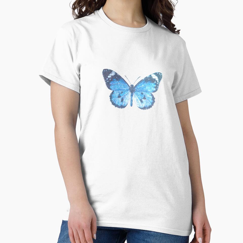 Blue Glitter Butterfly by Scarletdove T-Shirts, Hoodie, Sweatshirt | BlankRebels.com (Image 2)