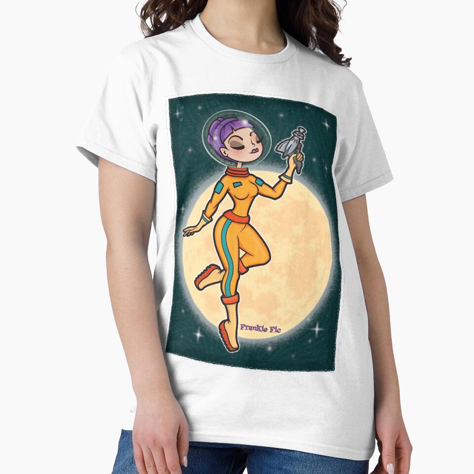 Retro Astronaut by FrankieFic T-Shirts, Hoodie, Sweatshirt | BlankRebels.com (Image 2)