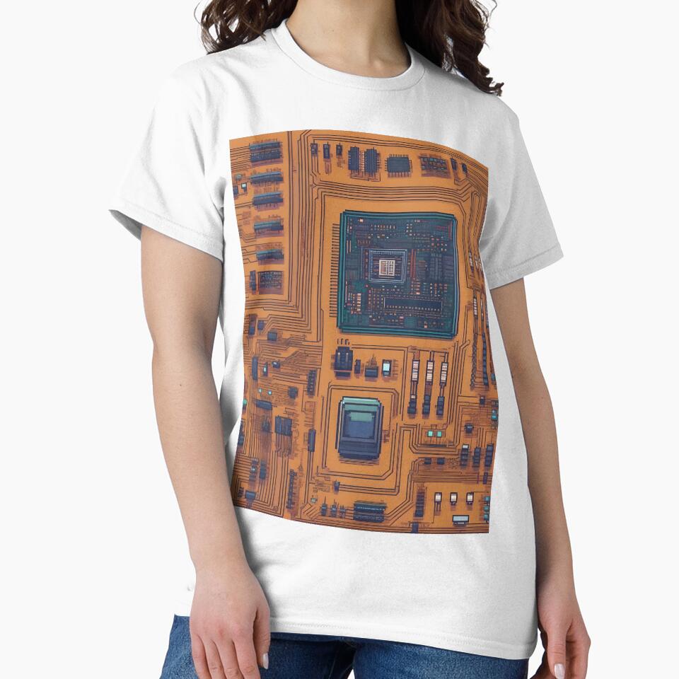 Digital Pathways – Abstract Pixel Motherboard Design by Esterlane T-Shirts, Hoodie, Sweatshirt | BlankRebels.com (Image 2)