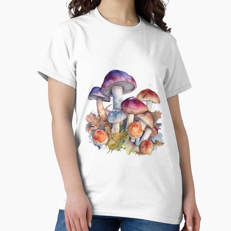 Watercolor Mushrooms by UlDesigns T-Shirts, Hoodie, Sweatshirt | BlankRebels.com (Image 2)