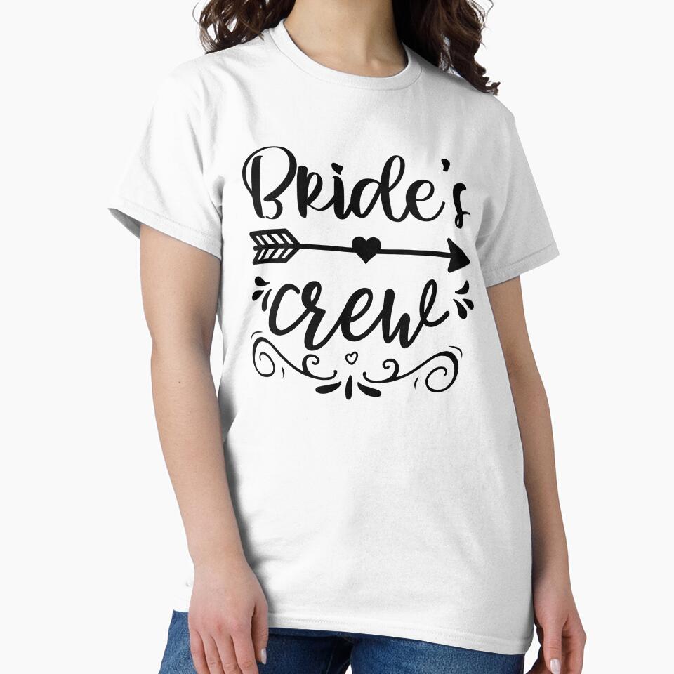 Bride Squad Crew Bride Team Bride Bachelor Party Wedding Party by Trenddesigns24 T-Shirts, Hoodie, Sweatshirt (Image 2)